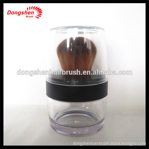High quality popular useful plastic container jar brush,makeup cosmetic brushes free sampls,make up brush